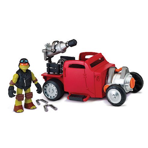 Image of Teenage Mutant Ninja Turtles Hot Rod Radical Road Racer With Michelangelo Figure