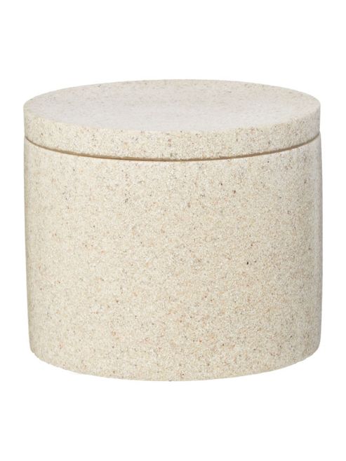 Image of Linea Resin Natural Spa Storage Jar In Brown New