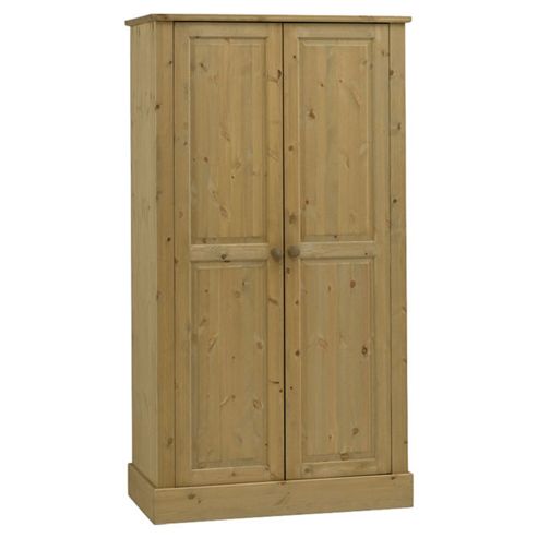 Image of Home Essence Dunedin Wide Two Door Wardrobe In Pine