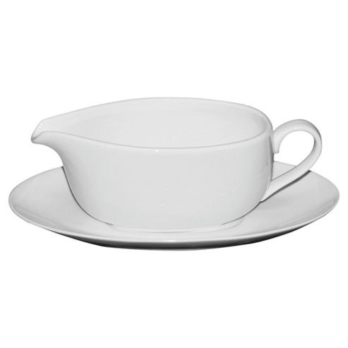 Image of Super White Gravy Boat, Porcelain