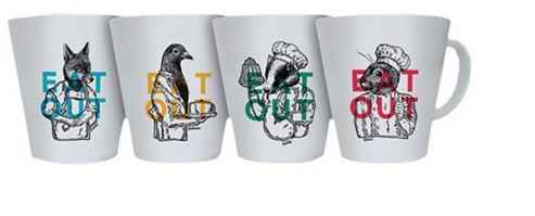 Image of Eat Out Melamine Mug (pack Of 4)