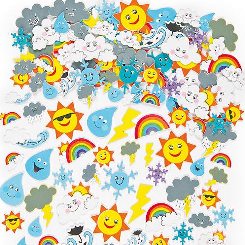 Image of Weather Foam Craft Stickers (pack Of 96)