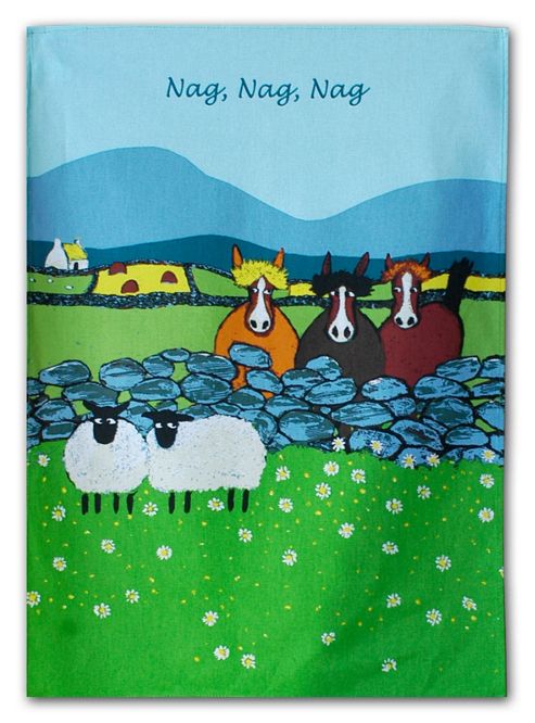 Image of Thomas Joseph Tea Towel, Nag, Nag, Nag Sheep Design