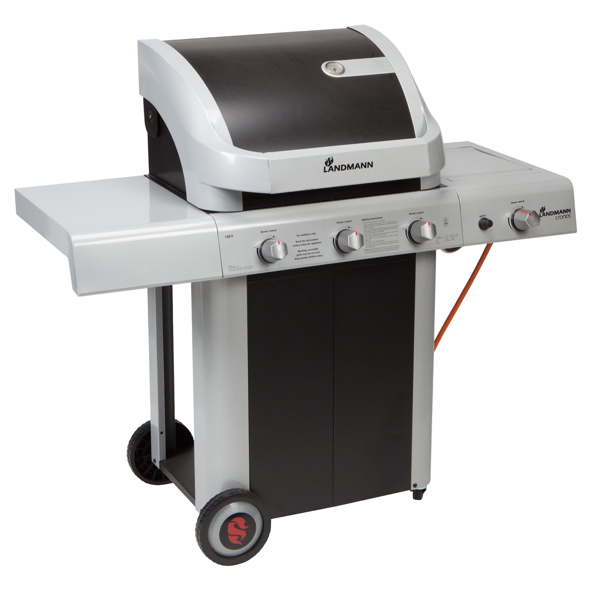 Landmann Cronos Black 3 burner + side burner BBQ at Tesco Direct