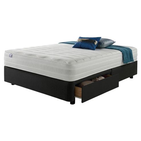 Image of Silentnight Mirapocket 1200 Ortho Memory 4 Drawer King Divan Charcoal No Headboard