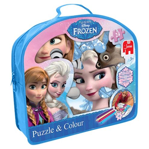 Image of Disney Frozen Puzzle & Colour Set