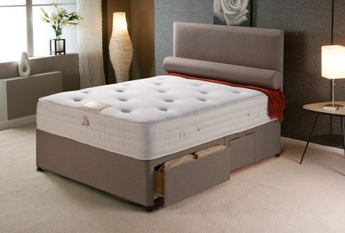 Image of Vogue Beds Vogue Memory Pocket New Windsor Platform Divan Bed - Double / Without Drawer
