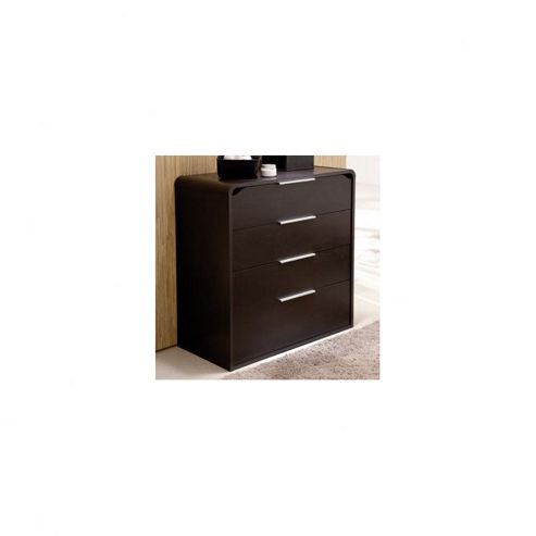 Image of Demeyere (furniture) Boreal Four Drawer Chest In Dark Chocolate