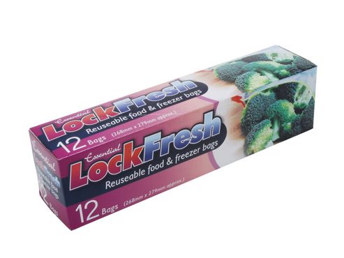 Image of Essential Sllk12 Lockseal Food Freezer Bag X12