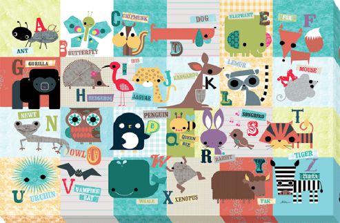 Image of Animal Abc Canvas Picture