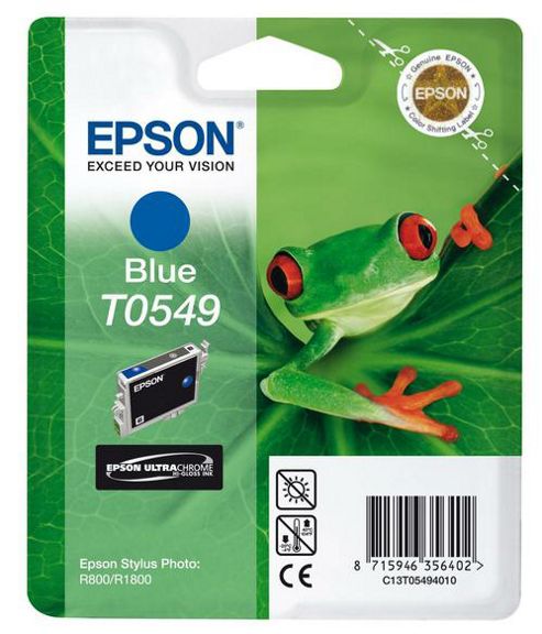 Image of Epson T0549 Blue Ink Cartridge For Stylus Photo R800/r1800 Printers