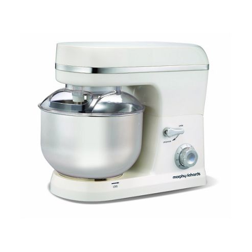 Image of Morphy Richards 400004 800w Accents Stand Mixer With 6 Speeds & 5l Bowl In White