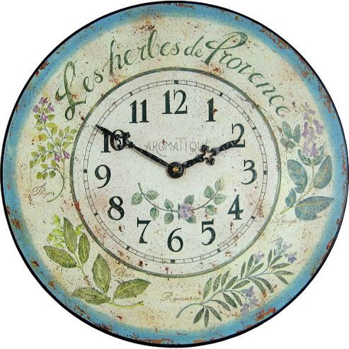 Image of Roger Lascelles Clocks Herbes De Provence Wall Clock