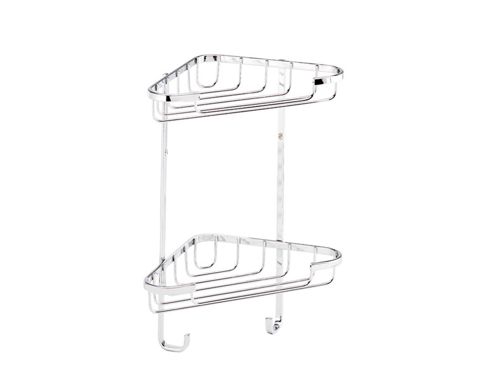 Image of Croydex Qm360841 Wirework Cnr Basket 2tier Sml