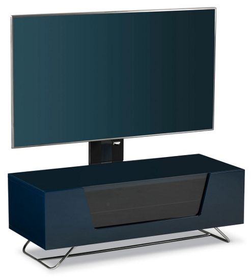 Image of Alphason Chromium Blue Cantilever Tv Stand