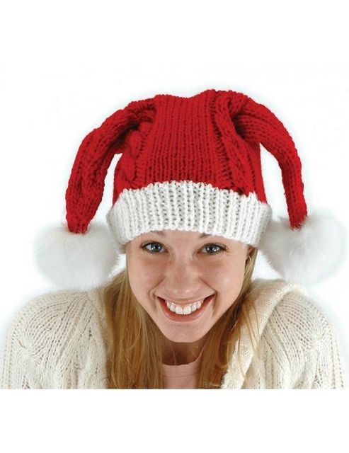 Image of Knitted Santa Hat