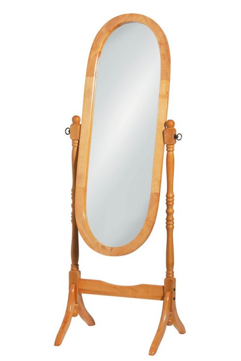 Image of Premier Housewares Cheval Mirror - Oak