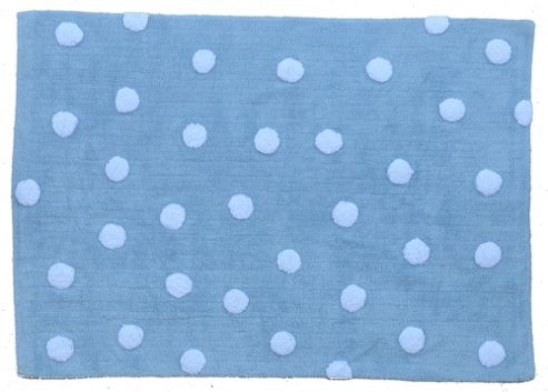 Image of Lorena Canals Topos Blue Contemporary Rug - 120 Cm W X 160 Cm D (3 Ft 11 In X 5 Ft 3 In)