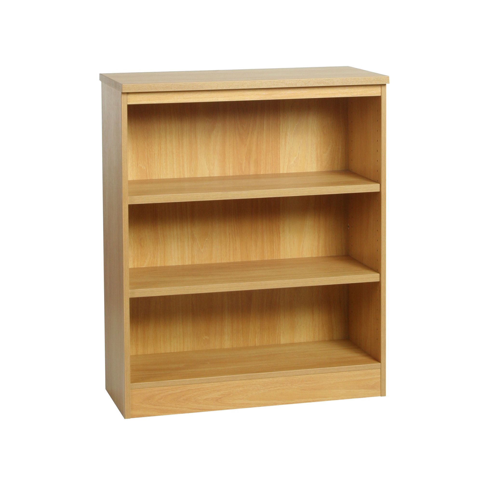 Enduro Three Shelf Wide Bookcase - Teak at Tesco Direct