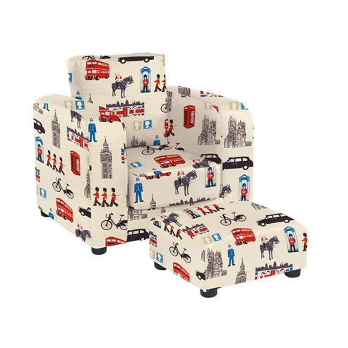 Image of Children's Chair With Footstool - London