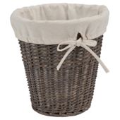 Tesco Grey Wicker Lined Bin