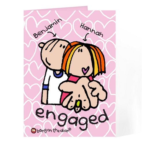Image of Personalised Bang On The Door Engagement Card