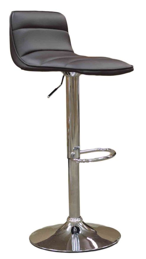 Image of Danube Brown Faux Leather Bar Stool
