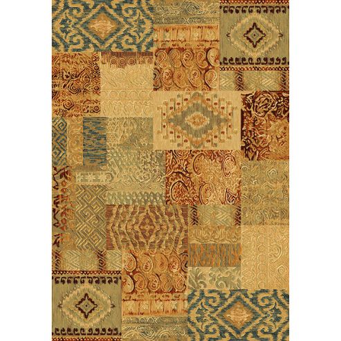 Image of Mastercraft Rugs Galleria Ivory Red Patchwork Rug - 120cm X 170cm