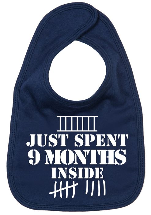 Image of Dirty Fingers Just Spent 9 Months Inside Baby Bib Navy