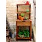 Hardwood potting bench with storage