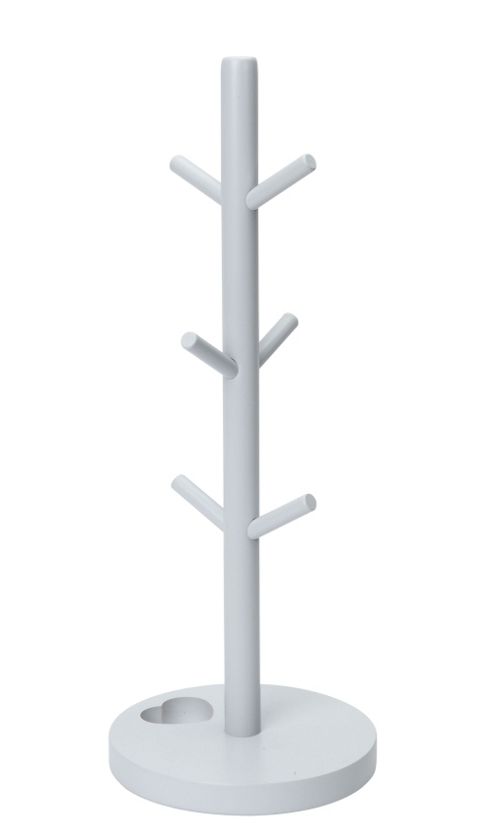 Image of Dexam Vintage Home Woodware Mug Tree, Dove Grey