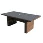 Bridgman Lincoln Glass Dining Table in Brown