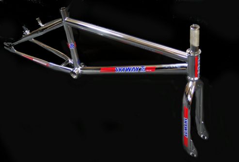 Image of Skyway 20" Ta Xl Pro 4130 Bmx Frame And Fork In Chrome