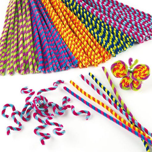 Image of Stripy Pipe Cleaners Value Pack (pack Of 50)