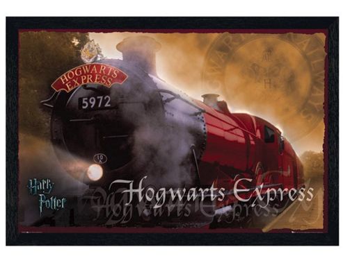Image of Harry Potter Black Wooden Framed Hogwarts Express Poster