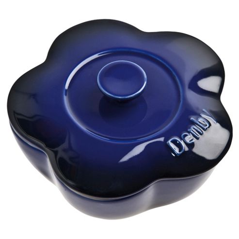 Image of Denby Mini Flower Ceramic Casserole Dish, Imperial Blue