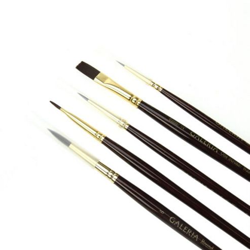 Image of Galeria Acrylic Colour 5 Brush Set - Short Handled