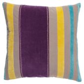 F&F Home Stitched Stripe Cushion, Grape