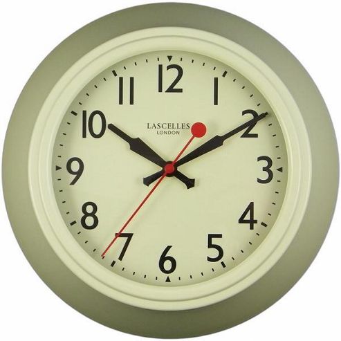 Image of Roger Lascelles Clocks Cream Metal Wall Clock With Lascelles Dial