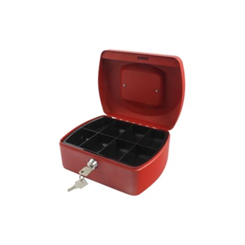 Image of Q-connect Cash Box 8 Inch Red
