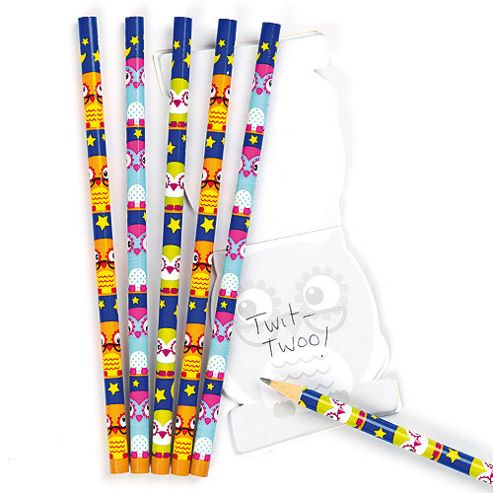 Image of Party Bag Filler 3 Little Owls Pencils (pack Of)