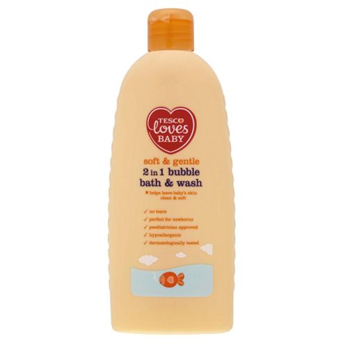 Image of Tesco Loves Baby 2-in-1 Bubble Bath & Wash 500ml"