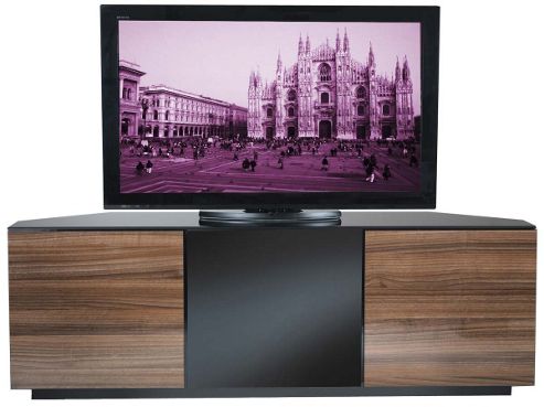 Image of Uk-cf Walnut Corner Tv Stand For Up To 60 Inch