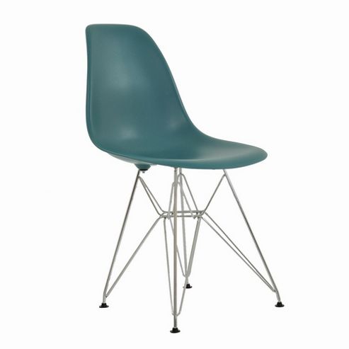 Image of Eames Replica Dining Chair Dsr Marine Blue