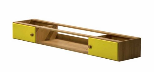 Image of Catania Under Bed Cupboards With Open Shelf In Antique &amp; Lime