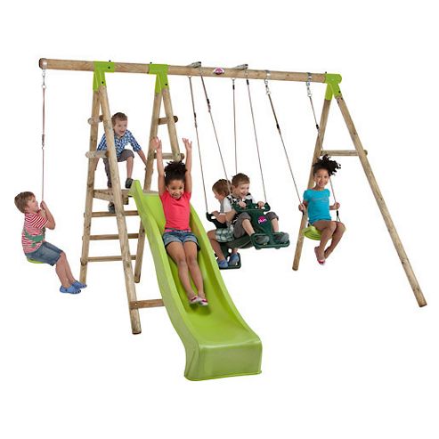 Image of Plum Muriqui Wooden Pole Swing Set