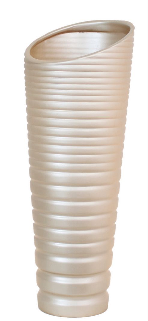 Image of House Additions Ribbed Vase - Champagne