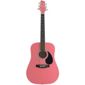 Rocket 3/4 Acoustic Dreadnought Guitar - Pink
