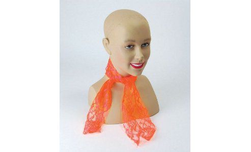 Image of 80's Lace Scarf - Orange
