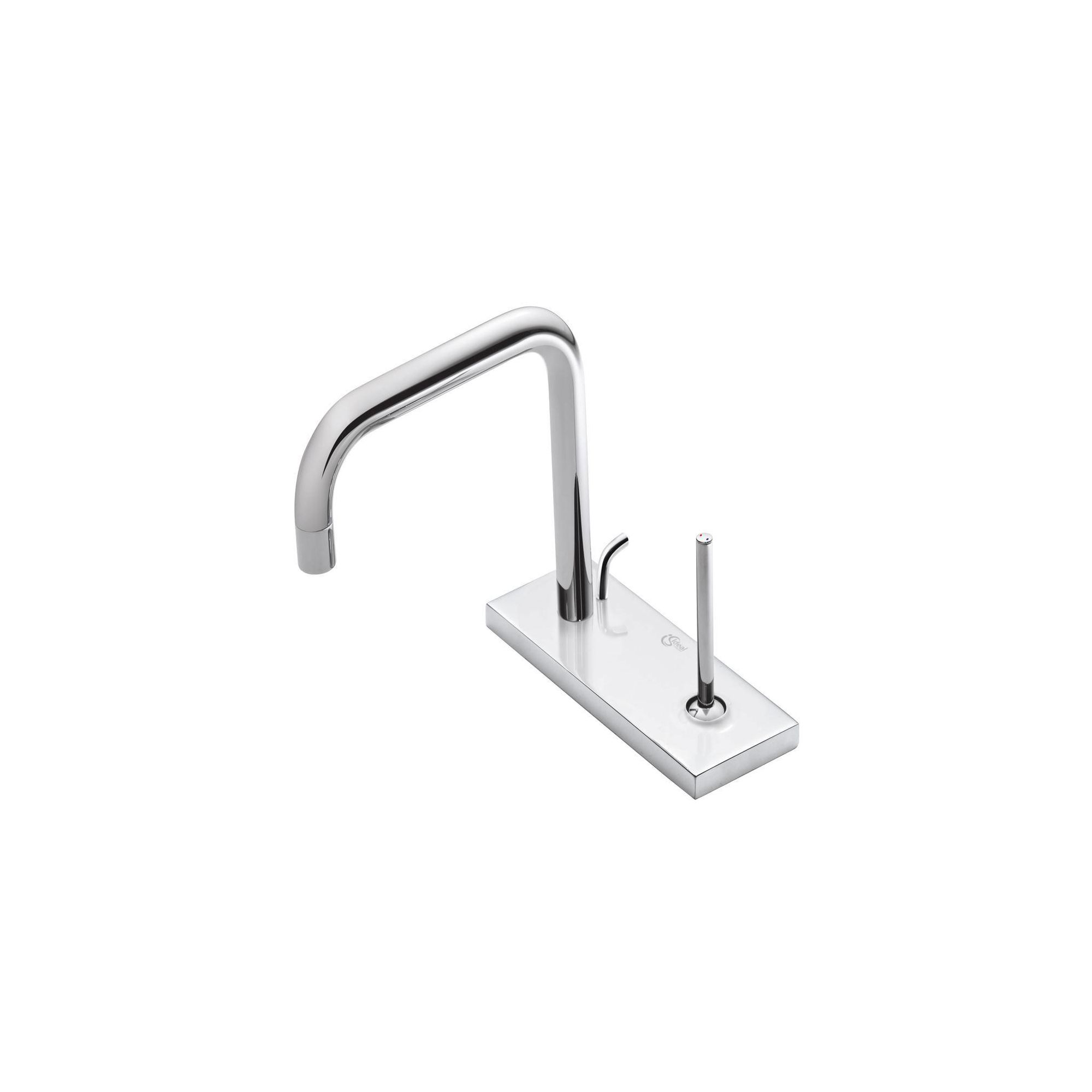 Ideal Standard Simply U 2 Tap Hole Cylindrical Spout Basin Mixer Tap with 1 Rectangular Backplate at Tesco Direct